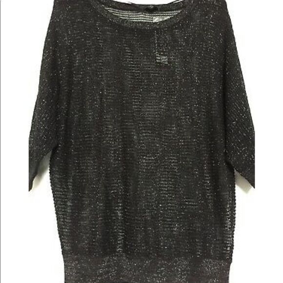 ✨ Apt 9 Black & Gold Open Stitch Dolman Pullover ✨ - Picture 2 of 7